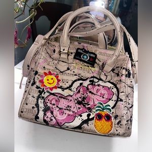 Juicy Couture xBarbie custom painted handbag